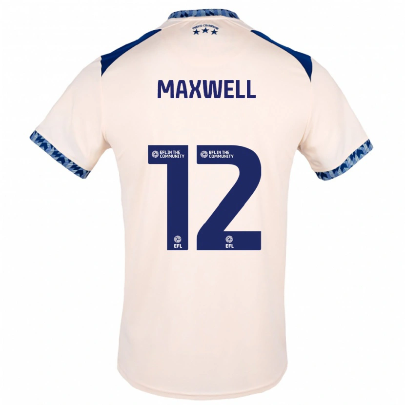 Danxen Kinder Chris Maxwell #12 Creme Marine Auswärtstrikot Trikot 2025/26 T-Shirt Österreich