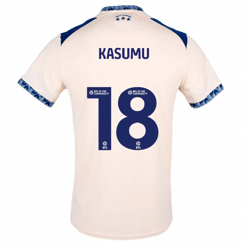 Danxen Kinder David Kasumu #18 Creme Marine Auswärtstrikot Trikot 2025/26 T-Shirt Österreich
