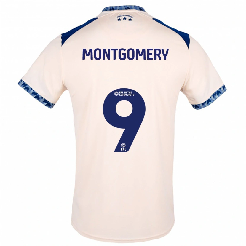 Danxen Kinder Ria Montgomery #9 Creme Marine Auswärtstrikot Trikot 2025/26 T-Shirt Österreich