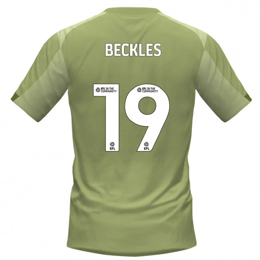 Danxen Kinder Omar Beckles #19 Salbei Champagner Auswärtstrikot Trikot 2025/26 T-Shirt Österreich