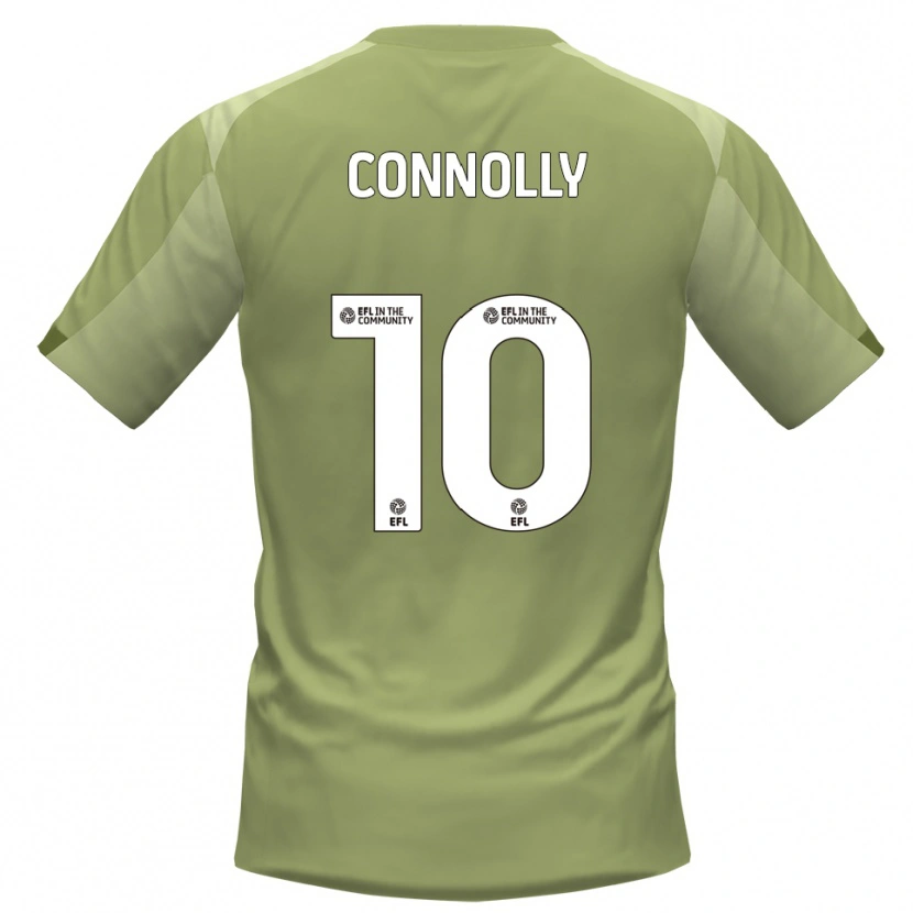 Danxen Kinder Aaron Connolly #10 Salbei Champagner Auswärtstrikot Trikot 2025/26 T-Shirt Österreich