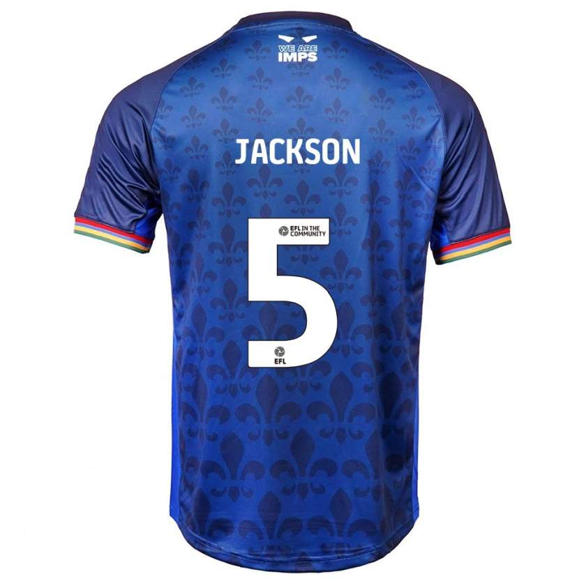 Danxen Kinder Adam Jackson #5 Blau Marine Auswärtstrikot Trikot 2025/26 T-Shirt Österreich