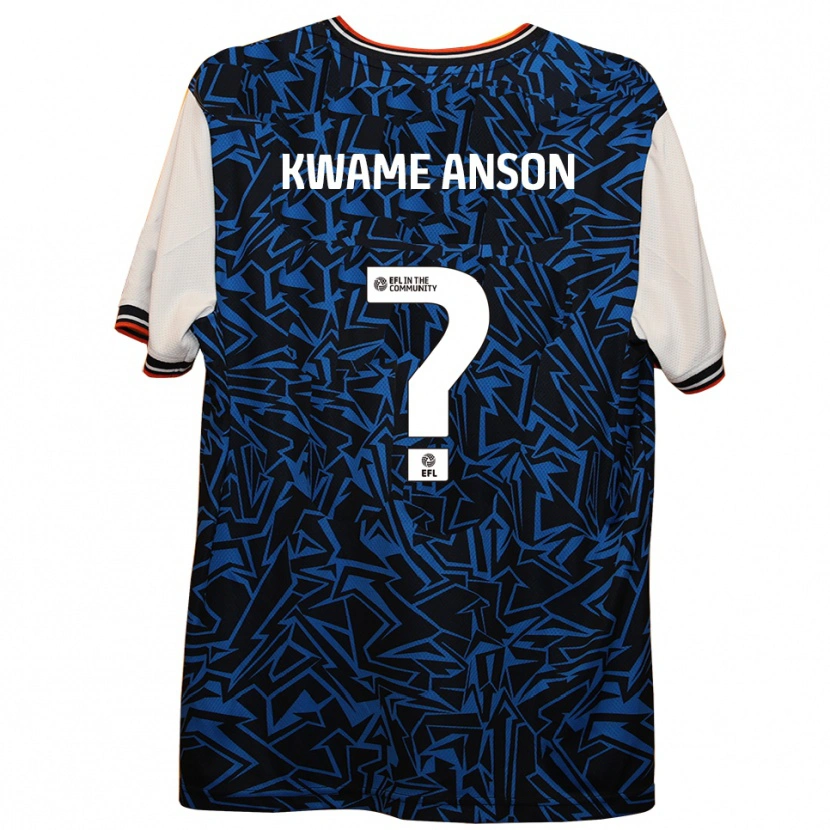 Danxen Kinder Enoch Kwame Anson #0 Blau Schwarz Weiß Auswärtstrikot Trikot 2025/26 T-Shirt Österreich
