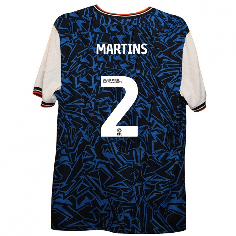 Danxen Kinder Priscilla Martins #2 Blau Schwarz Weiß Auswärtstrikot Trikot 2025/26 T-Shirt Österreich