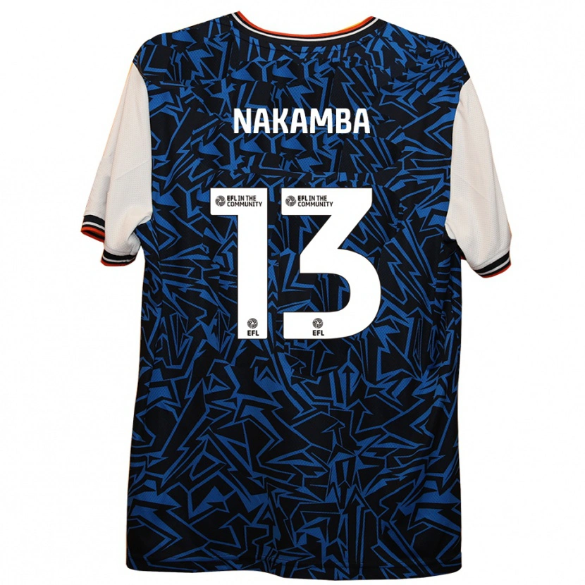 Danxen Kinder Marvelous Nakamba #13 Blau Schwarz Weiß Auswärtstrikot Trikot 2025/26 T-Shirt Österreich