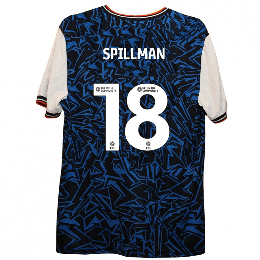 Danxen Kinder Gabriella Spillman #18 Blau Schwarz Weiß Auswärtstrikot Trikot 2025/26 T-Shirt Österreich