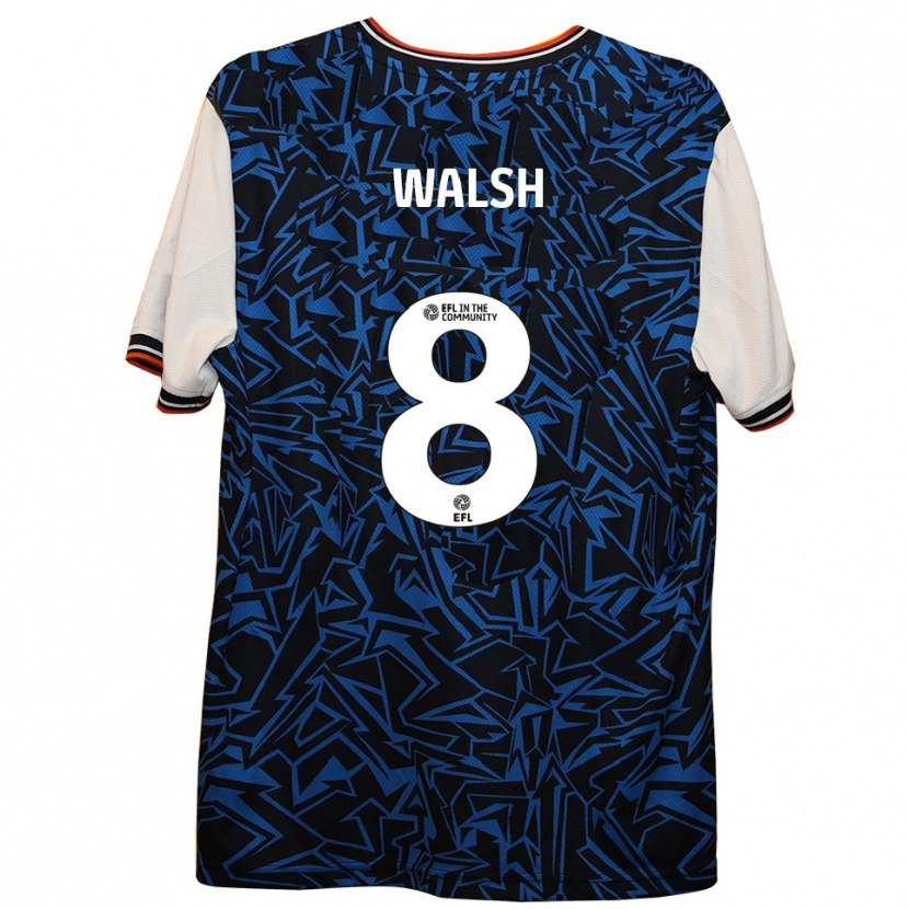 Danxen Kinder Liam Walsh #8 Blau Schwarz Weiß Auswärtstrikot Trikot 2025/26 T-Shirt Österreich