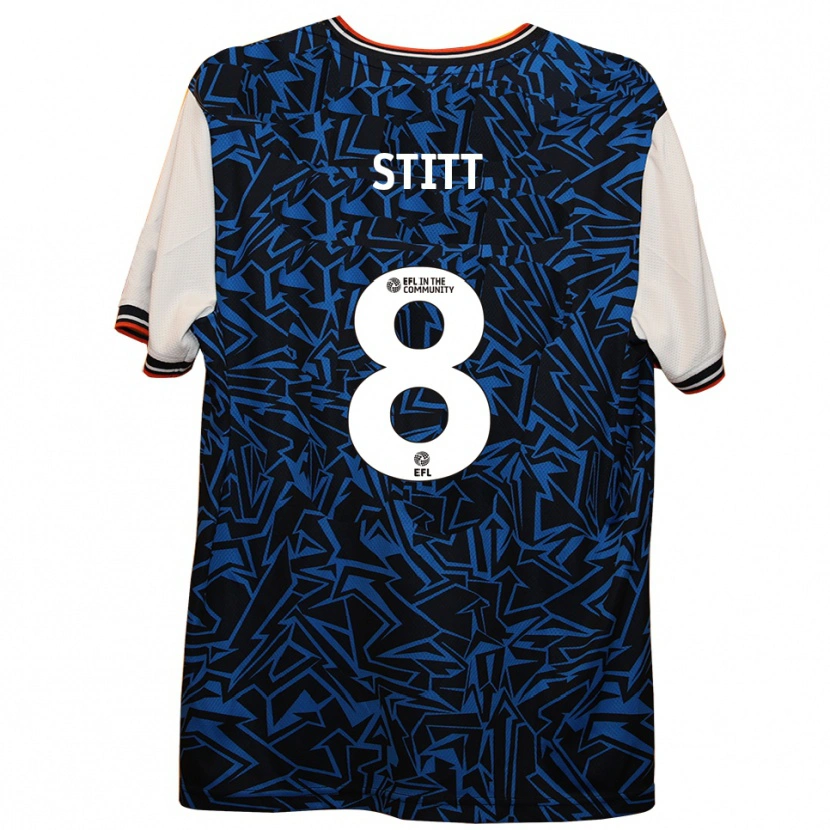 Danxen Kinder Dylan Stitt #8 Blau Schwarz Weiß Auswärtstrikot Trikot 2025/26 T-Shirt Österreich