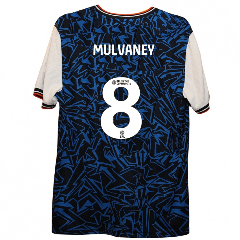 Danxen Kinder Elizabeth Mulvaney #8 Blau Schwarz Weiß Auswärtstrikot Trikot 2025/26 T-Shirt Österreich