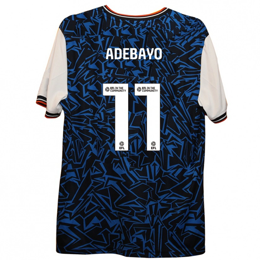 Danxen Kinder Elijah Adebayo #11 Blau Schwarz Weiß Auswärtstrikot Trikot 2025/26 T-Shirt Österreich