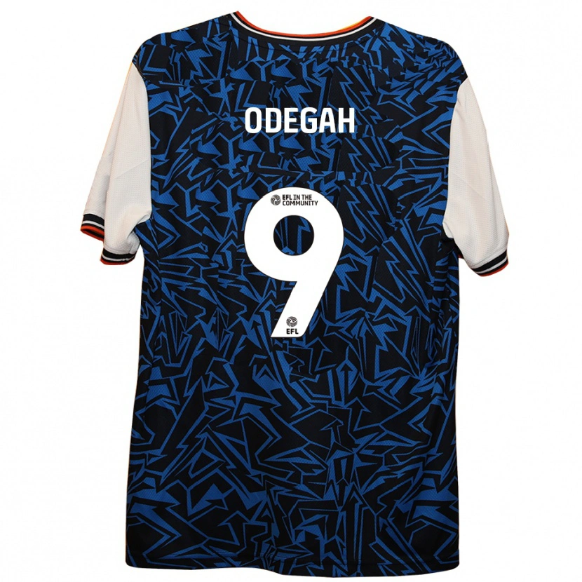 Danxen Kinder Jamie Odegah #9 Blau Schwarz Weiß Auswärtstrikot Trikot 2025/26 T-Shirt Österreich