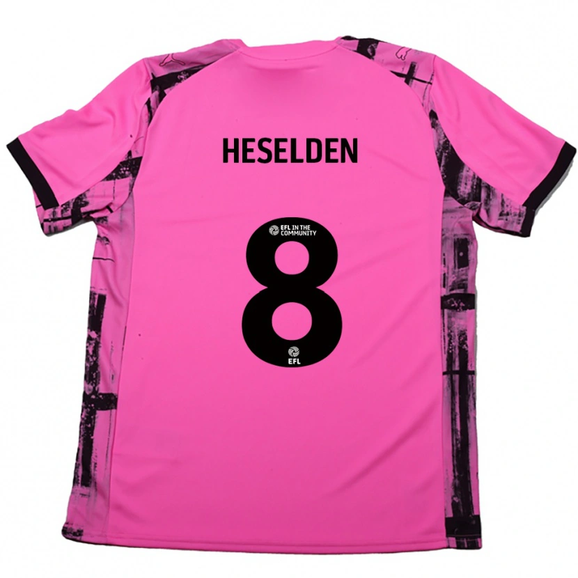 Danxen Kinder Ruby Heselden #8 Rosenrot Schwarz Auswärtstrikot Trikot 2025/26 T-Shirt Österreich