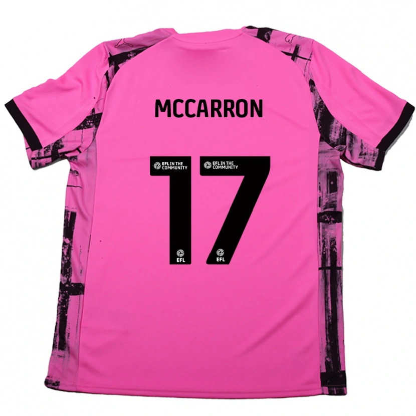 Danxen Kinder Liam Mccarron #17 Rosenrot Schwarz Auswärtstrikot Trikot 2025/26 T-Shirt Österreich