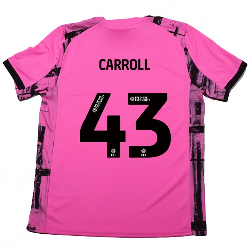 Danxen Kinder Charlie Carroll #43 Rosenrot Schwarz Auswärtstrikot Trikot 2025/26 T-Shirt Österreich