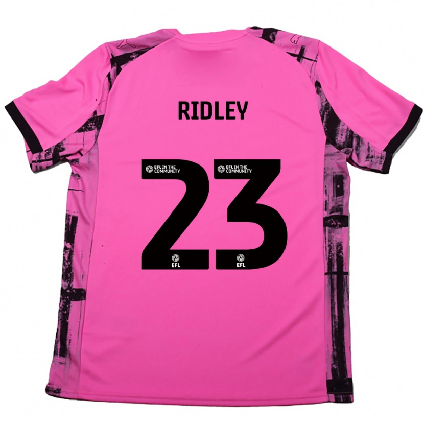 Danxen Kinder Paige Ridley #23 Rosenrot Schwarz Auswärtstrikot Trikot 2025/26 T-Shirt Österreich
