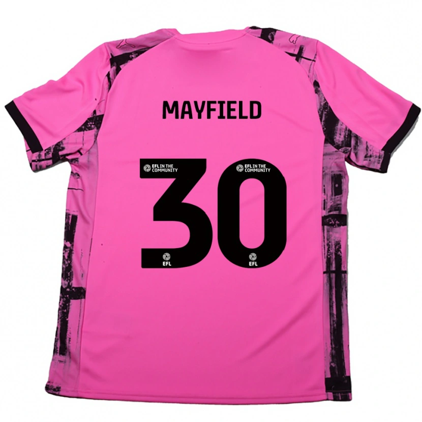 Danxen Kinder Holly Mayfield #30 Rosenrot Schwarz Auswärtstrikot Trikot 2025/26 T-Shirt Österreich