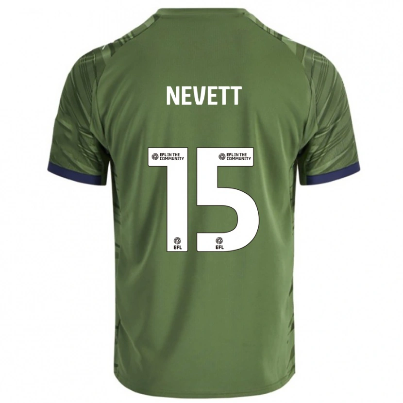 Danxen Kinder George Nevett #15 Grün Weiß Auswärtstrikot Trikot 2025/26 T-Shirt Österreich