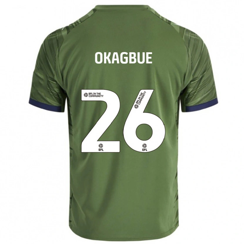 Danxen Kinder David Okagbue #26 Grün Weiß Auswärtstrikot Trikot 2025/26 T-Shirt Österreich
