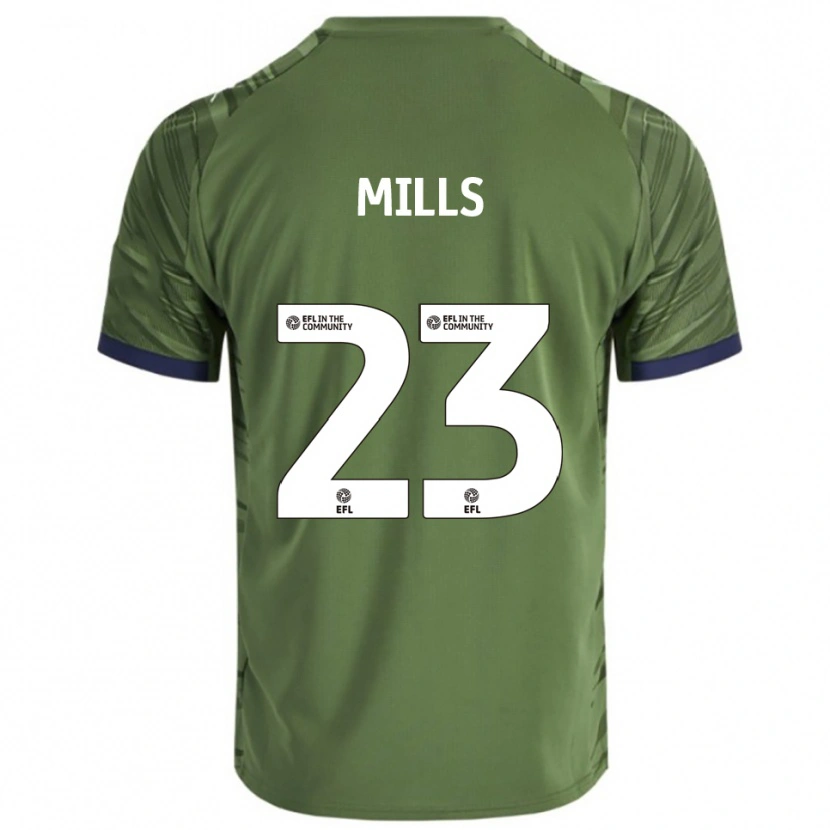 Danxen Kinder Harley Mills #23 Grün Weiß Auswärtstrikot Trikot 2025/26 T-Shirt Österreich