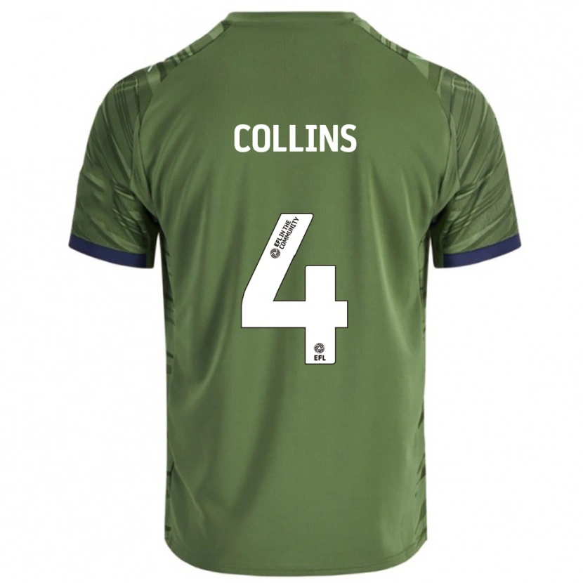 Danxen Kinder Archie Collins #4 Grün Weiß Auswärtstrikot Trikot 2025/26 T-Shirt Österreich