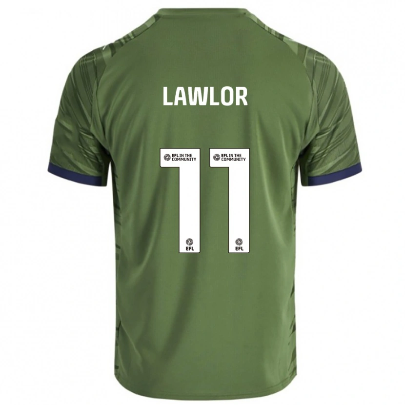 Danxen Kinder Megan Lawlor #11 Grün Weiß Auswärtstrikot Trikot 2025/26 T-Shirt Österreich
