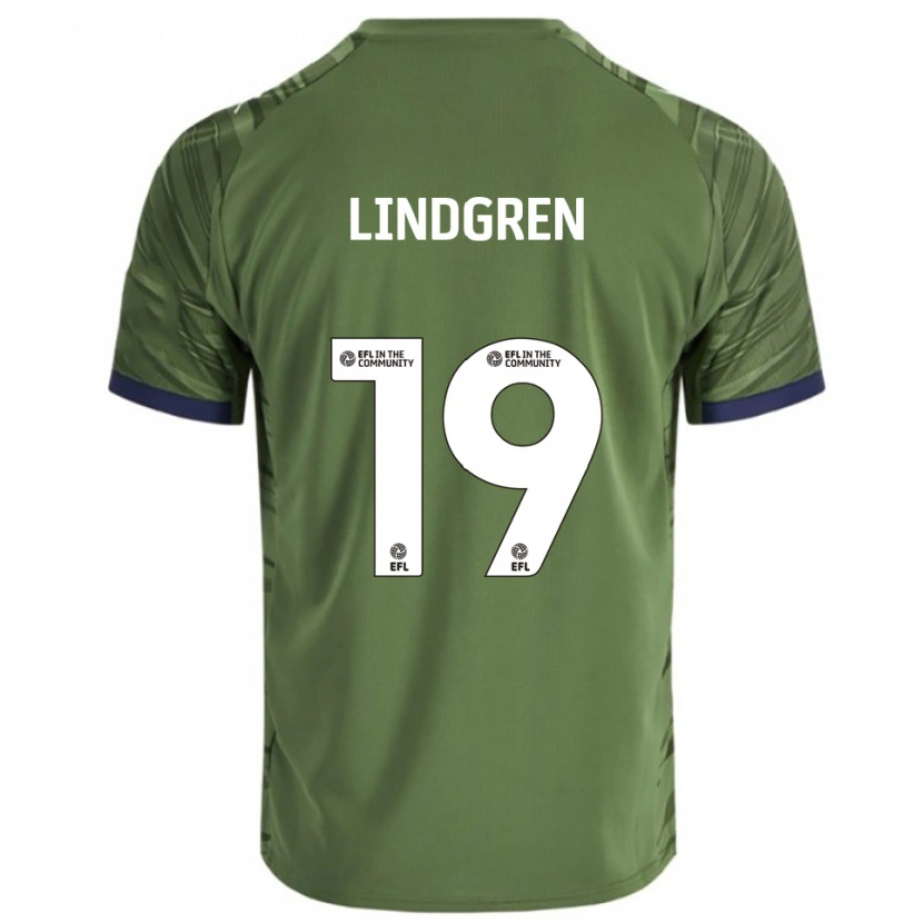 Danxen Kinder Gustav Lindgren #19 Grün Weiß Auswärtstrikot Trikot 2025/26 T-Shirt Österreich