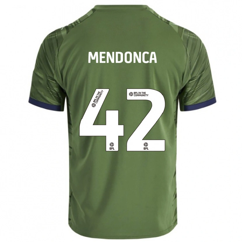 Danxen Kinder Lucca Mendonca #42 Grün Weiß Auswärtstrikot Trikot 2025/26 T-Shirt Österreich