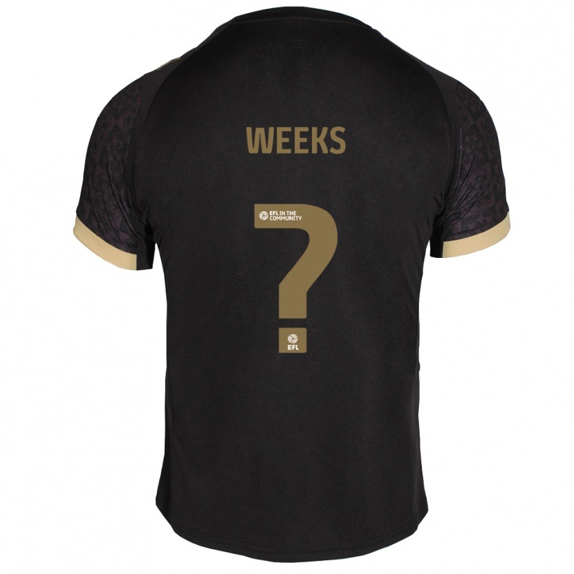 Danxen Kinder Freya Weeks #0 Schwarz Gold Auswärtstrikot Trikot 2025/26 T-Shirt Österreich