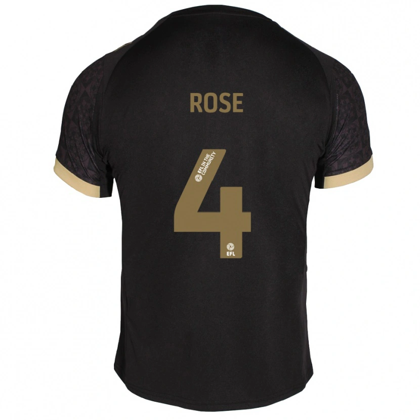 Danxen Kinder Jemma Rose #4 Schwarz Gold Auswärtstrikot Trikot 2025/26 T-Shirt Österreich