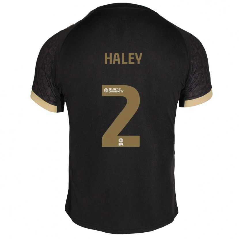Danxen Kinder Toby Haley #2 Schwarz Gold Auswärtstrikot Trikot 2025/26 T-Shirt Österreich