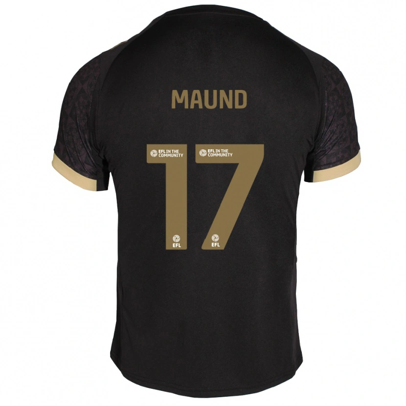 Danxen Kinder Frankie Maund #17 Schwarz Gold Auswärtstrikot Trikot 2025/26 T-Shirt Österreich