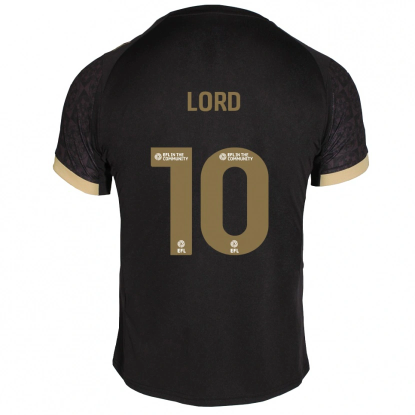 Danxen Kinder Sam Lord #10 Schwarz Gold Auswärtstrikot Trikot 2025/26 T-Shirt Österreich