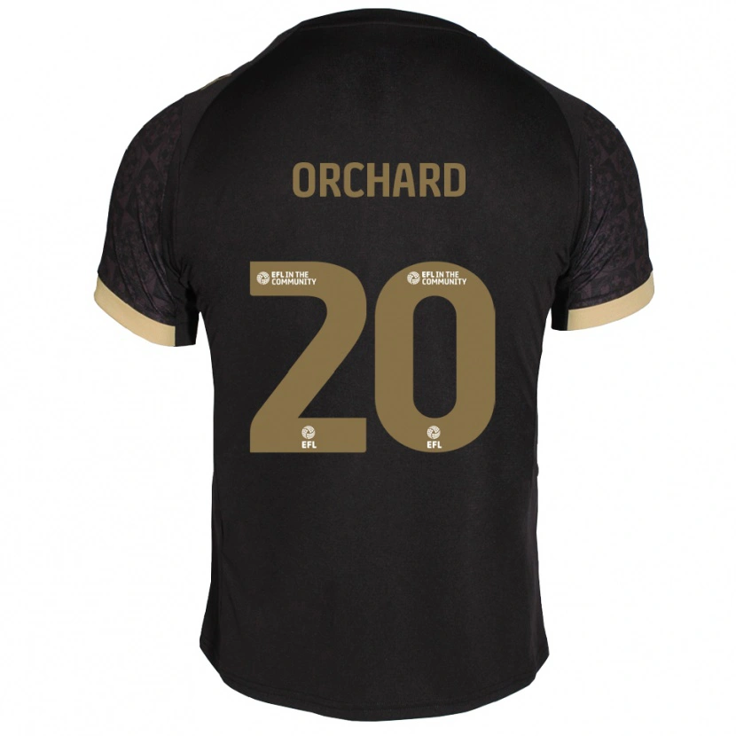 Danxen Kinder Fern Orchard #20 Schwarz Gold Auswärtstrikot Trikot 2025/26 T-Shirt Österreich