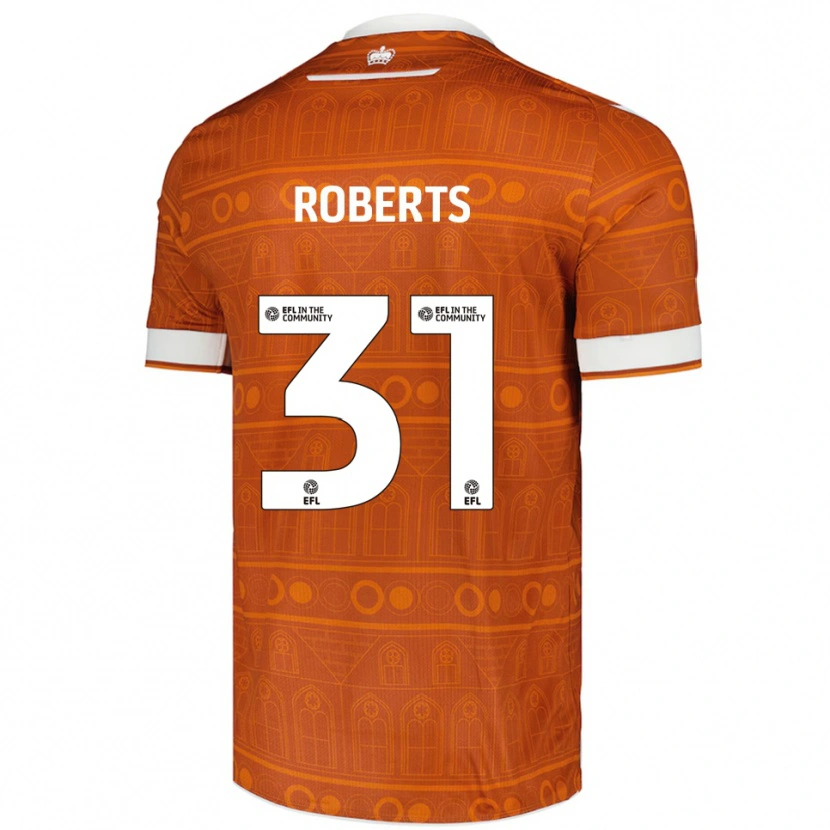 Danxen Kinder Bethan Roberts #31 Orange Weiß Auswärtstrikot Trikot 2025/26 T-Shirt Österreich