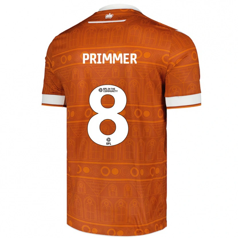 Danxen Kinder Tia Primmer #8 Orange Weiß Auswärtstrikot Trikot 2025/26 T-Shirt Österreich