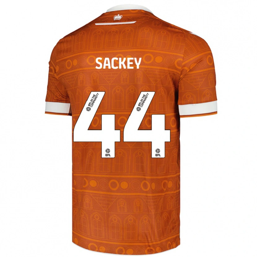 Danxen Kinder Tyler Sackey #44 Orange Weiß Auswärtstrikot Trikot 2025/26 T-Shirt Österreich