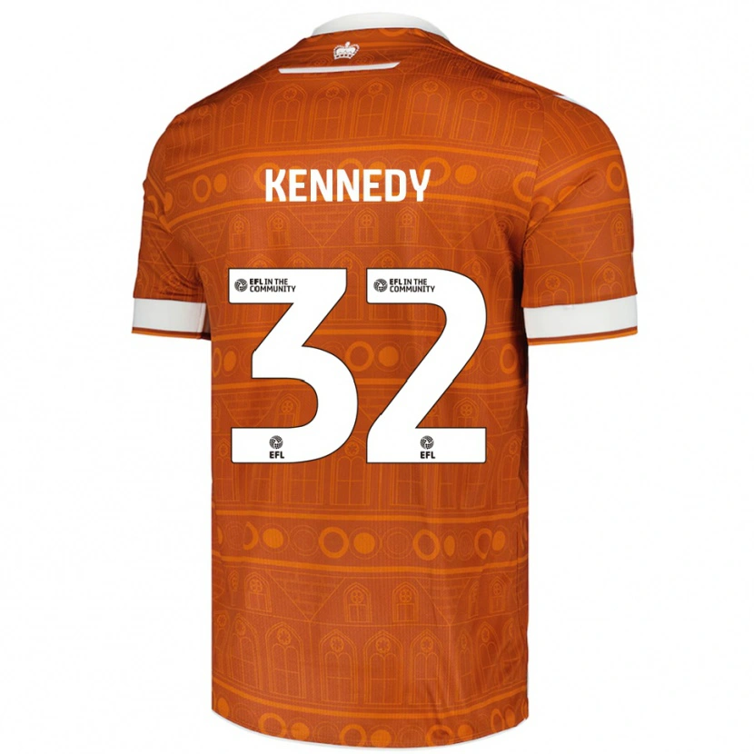Danxen Kinder Stevie Kennedy #32 Orange Weiß Auswärtstrikot Trikot 2025/26 T-Shirt Österreich