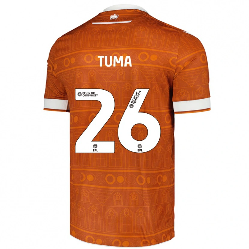 Danxen Kinder Basil Tuma #26 Orange Weiß Auswärtstrikot Trikot 2025/26 T-Shirt Österreich