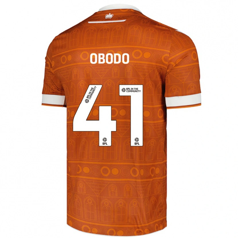 Danxen Kinder Miles Obodo #41 Orange Weiß Auswärtstrikot Trikot 2025/26 T-Shirt Österreich