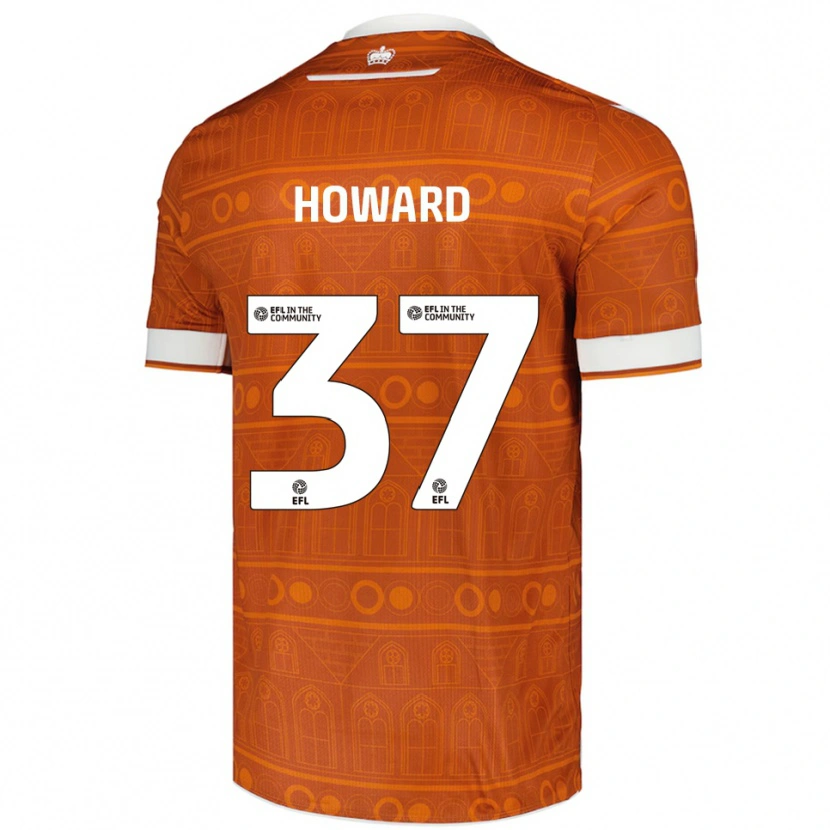 Danxen Kinder Luke Howard #37 Orange Weiß Auswärtstrikot Trikot 2025/26 T-Shirt Österreich