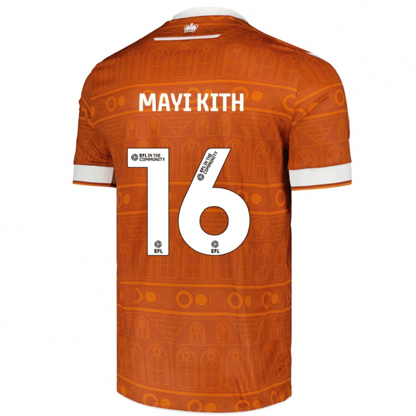 Danxen Kinder Easther Mayi Kith #16 Orange Weiß Auswärtstrikot Trikot 2025/26 T-Shirt Österreich