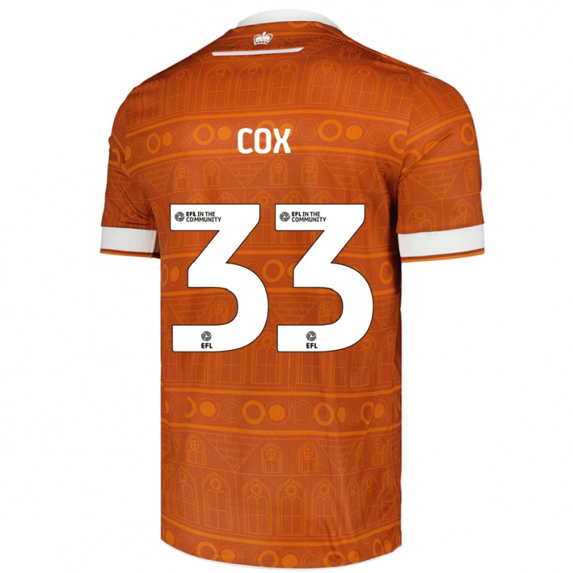 Danxen Kinder Bella Cox #33 Orange Weiß Auswärtstrikot Trikot 2025/26 T-Shirt Österreich