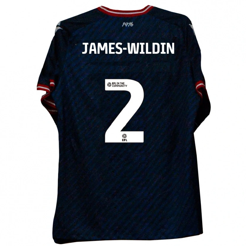 Danxen Kinder Luther James-Wildin #2 Marine Rot Auswärtstrikot Trikot 2025/26 T-Shirt Österreich