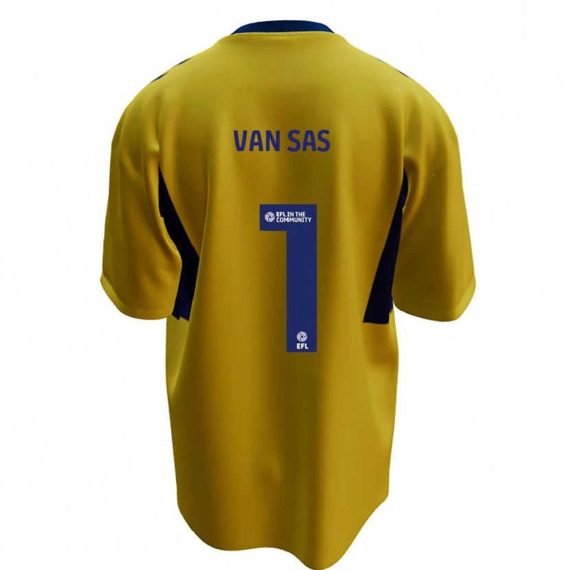 Danxen Kinder Mikki Van Sas #1 Gelb Blau Auswärtstrikot Trikot 2025/26 T-Shirt Österreich