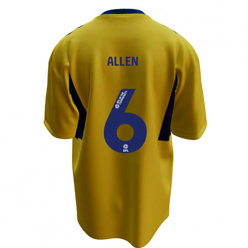 Danxen Kinder Taylor Allen #6 Gelb Blau Auswärtstrikot Trikot 2025/26 T-Shirt Österreich