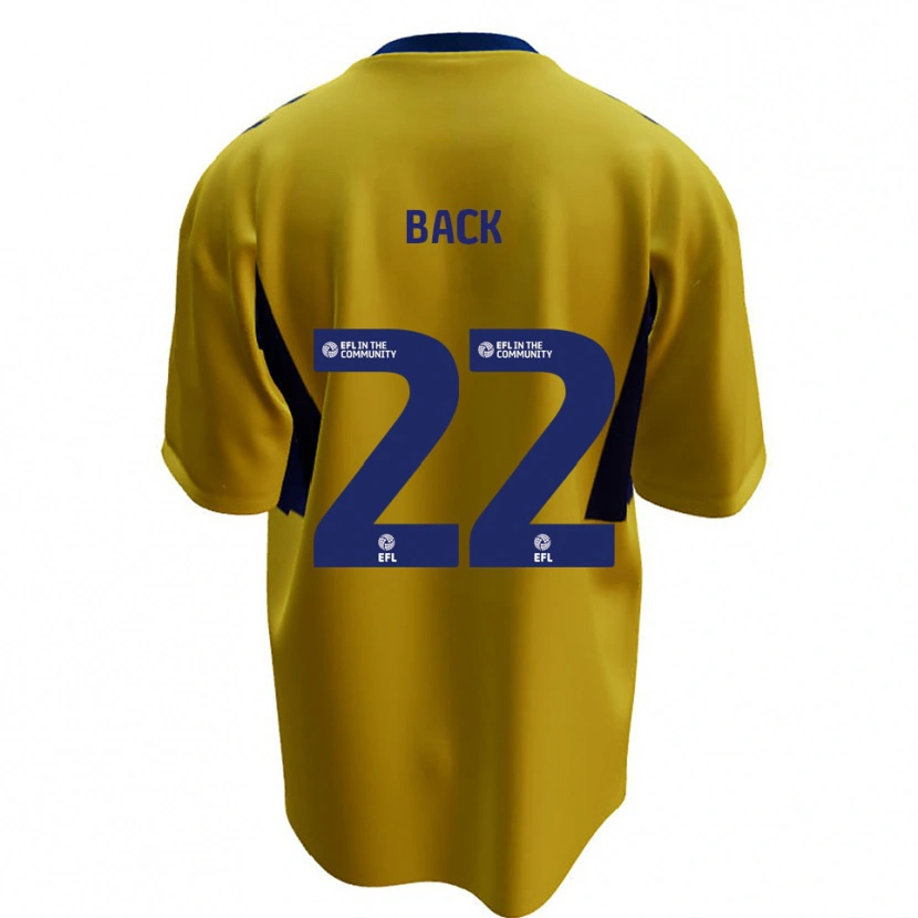 Danxen Kinder Fin Back #22 Gelb Blau Auswärtstrikot Trikot 2025/26 T-Shirt Österreich