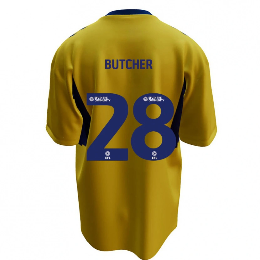 Danxen Kinder Matt Butcher #28 Gelb Blau Auswärtstrikot Trikot 2025/26 T-Shirt Österreich