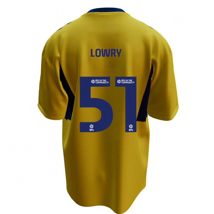 Danxen Kinder Alex Lowry #51 Gelb Blau Auswärtstrikot Trikot 2025/26 T-Shirt Österreich