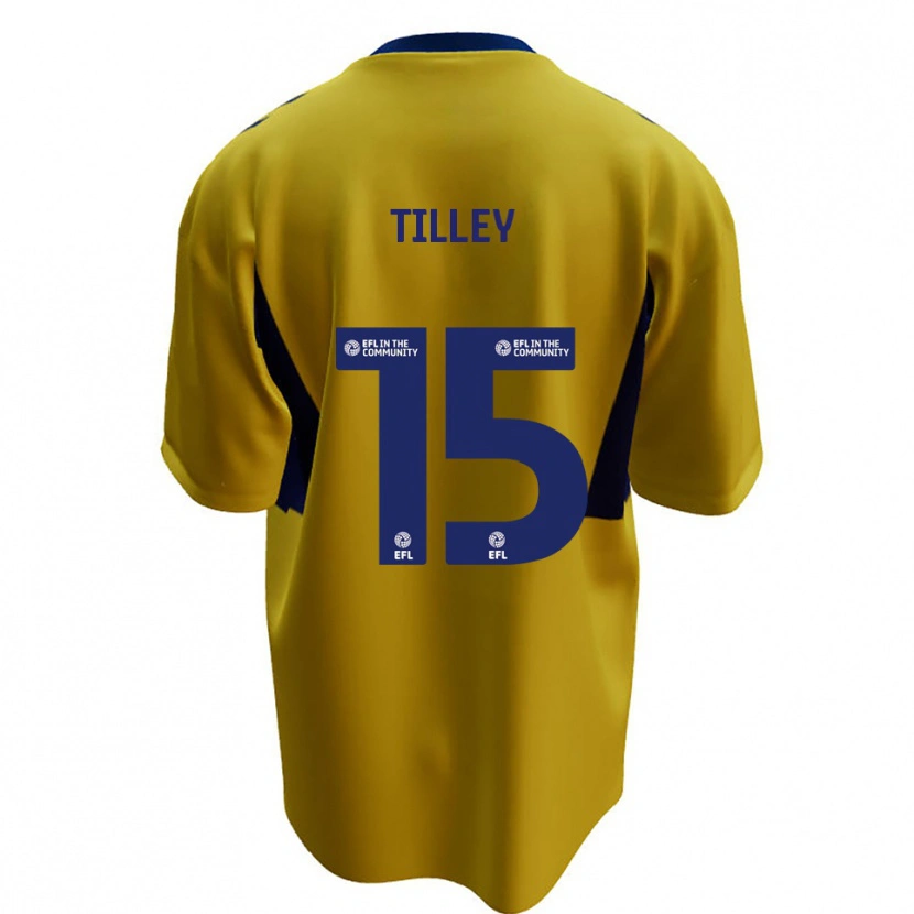 Danxen Kinder James Tilley #15 Gelb Blau Auswärtstrikot Trikot 2025/26 T-Shirt Österreich