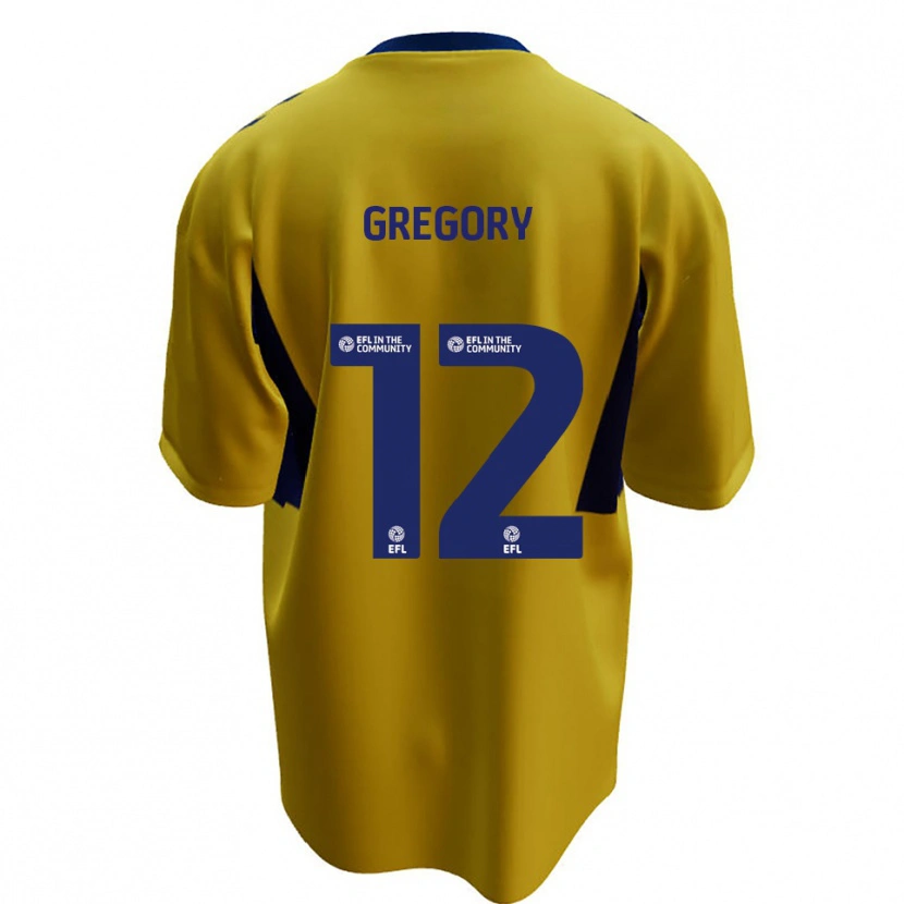 Danxen Kinder Arthur Gregory #12 Gelb Blau Auswärtstrikot Trikot 2025/26 T-Shirt Österreich